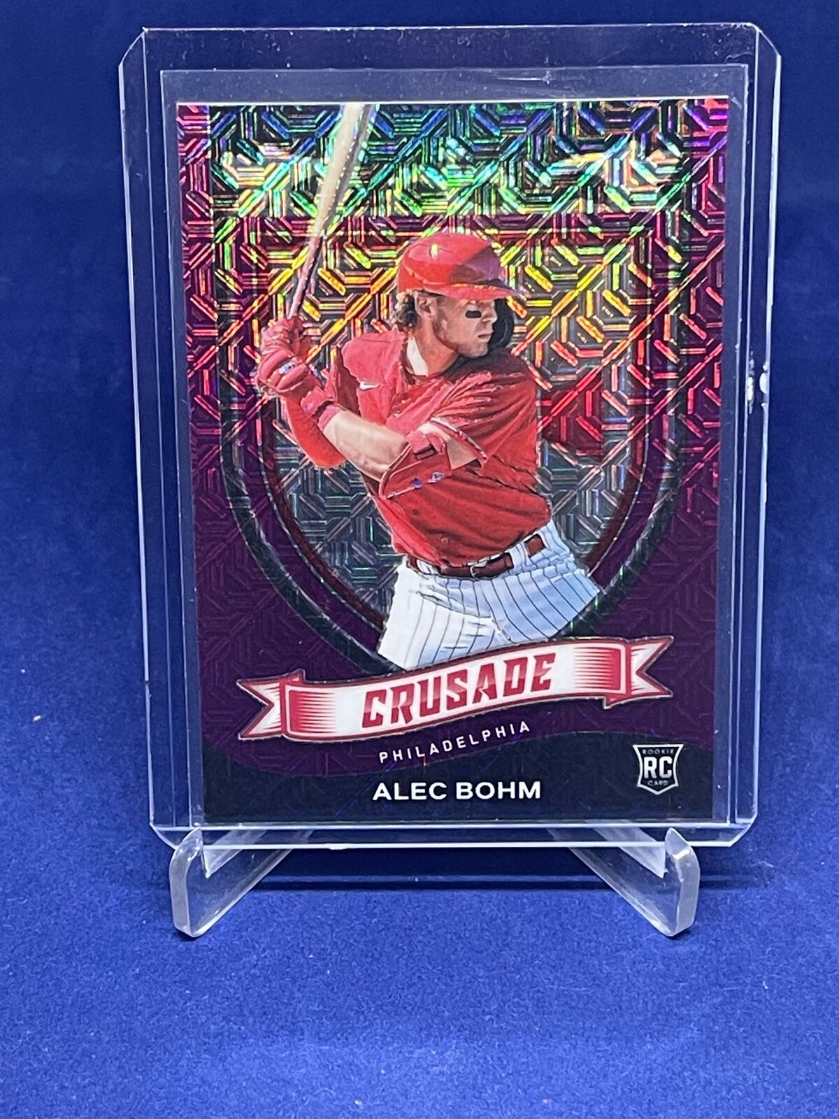 ALEC BOHM 2021 PANINI CHRONICLES CRUSADE PURPLE MOJO PRIZM ROOKIE RC #D 6/99