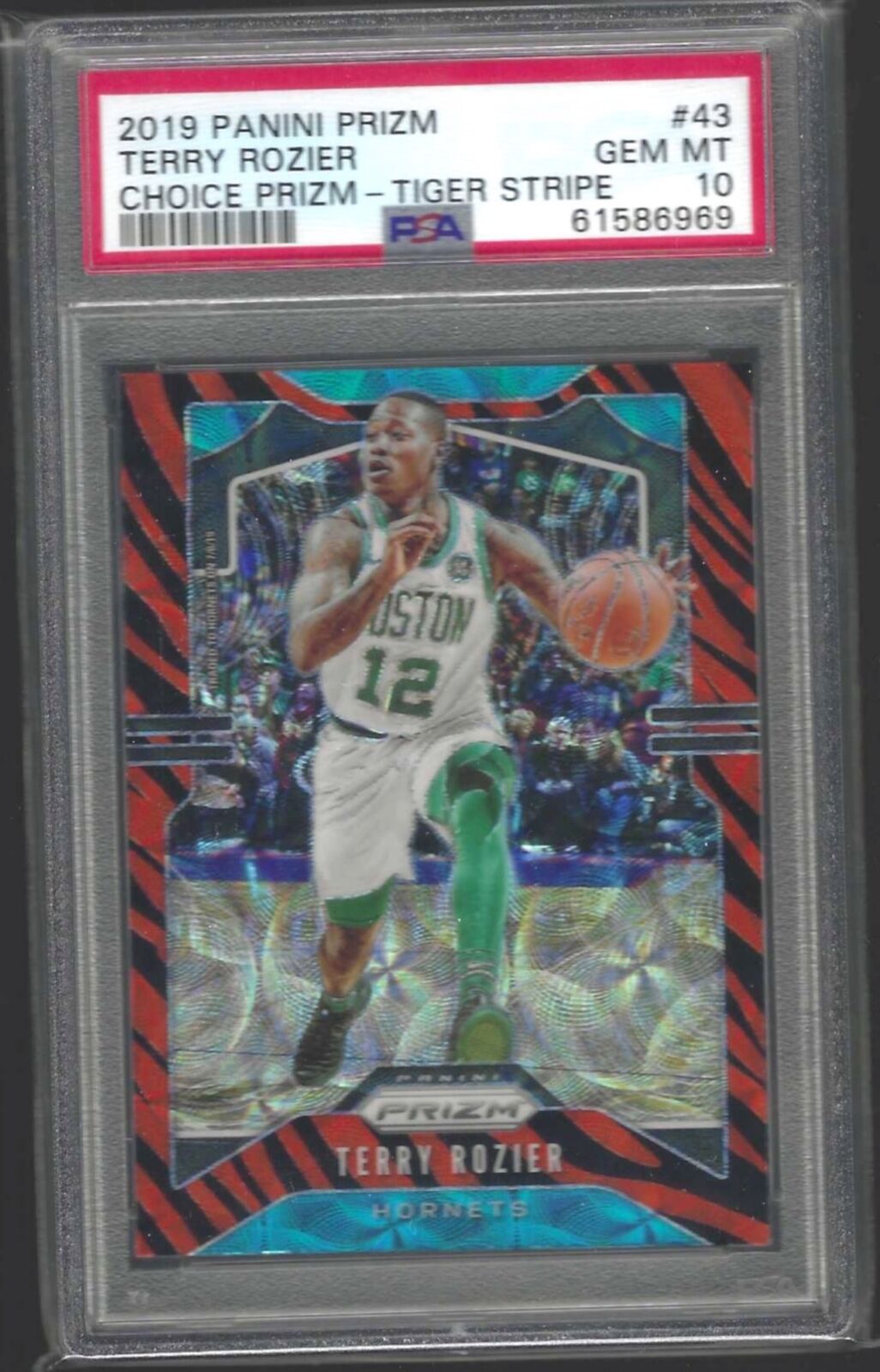 TERRY ROZIER 2019-20 PANINI PRIZM CHOICE TIGER STRIPE SSP #43 PSA 10 GEM POP 2