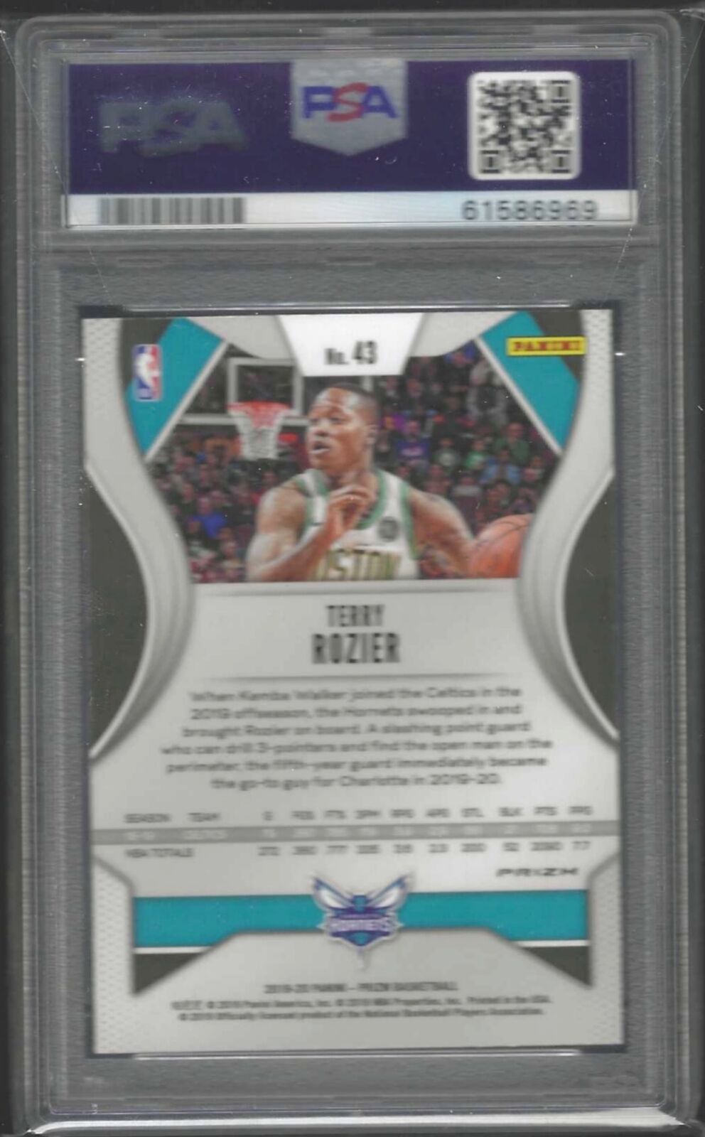 TERRY ROZIER 2019-20 PANINI PRIZM CHOICE TIGER STRIPE SSP #43 PSA 10 GEM POP 2