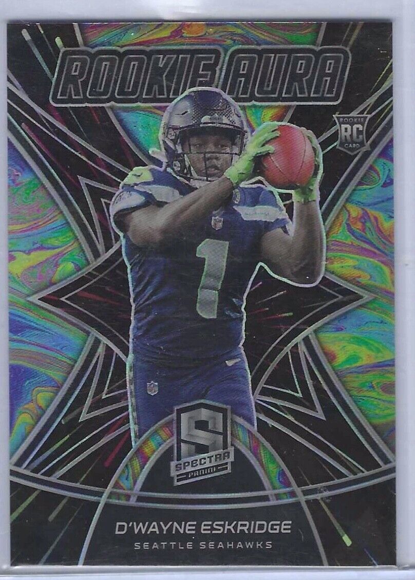 D'WAYNE ESKRIDGE 2021 PANINI SPECTRA SPLATTER PRIZM ROOKIE AURA RC #D 44/75