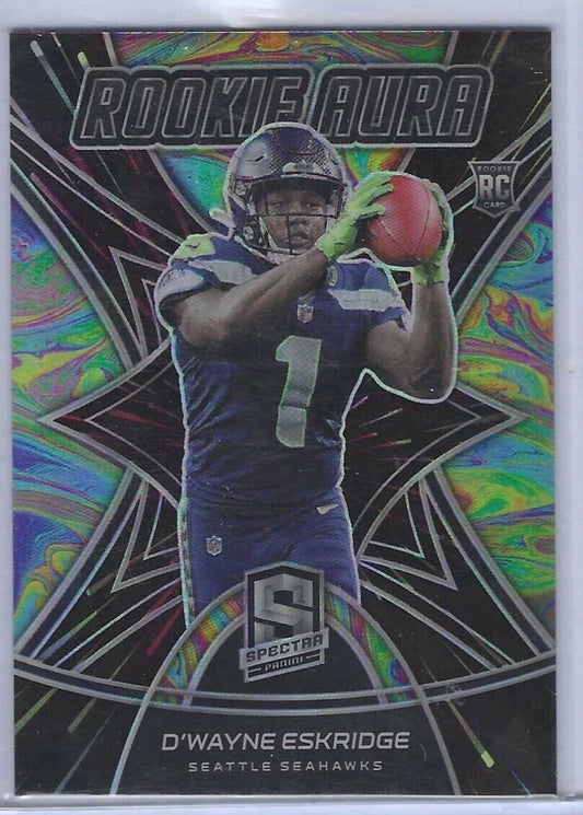 D'WAYNE ESKRIDGE 2021 PANINI SPECTRA SPLATTER PRIZM ROOKIE AURA RC #D 44/75
