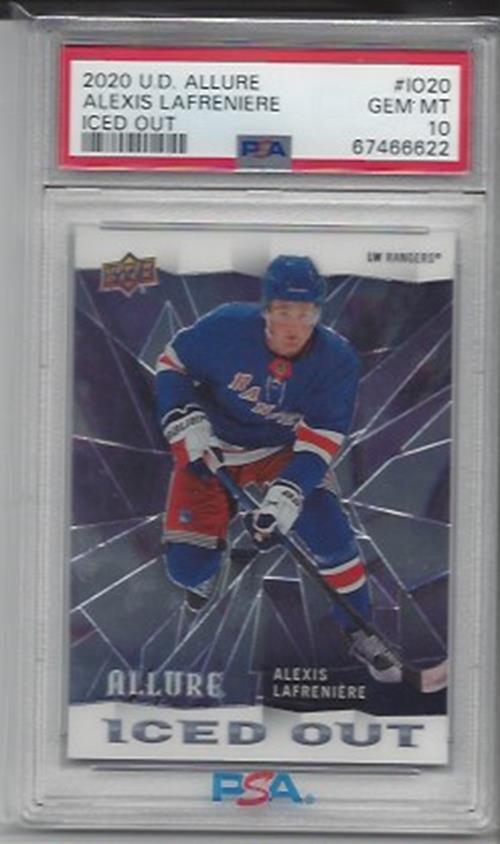 ALEXIS LAFRENIERE 2020-21 UD ALLURE ICED OUT ROOKIE RC #20 PSA 10 GEM MINT POP 5