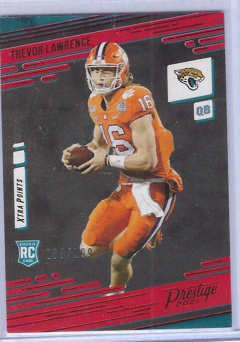 TREVOR LAWRENCE 2021 PANINI PRESTIGE RED FOIL XTRA POINTS ROOKIE RC #D 280/299