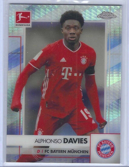 ALPHONSO DAVIES 2020-21 TOPPS CHROME BUNDESLIGA PRISM REFRACTOR #D /199