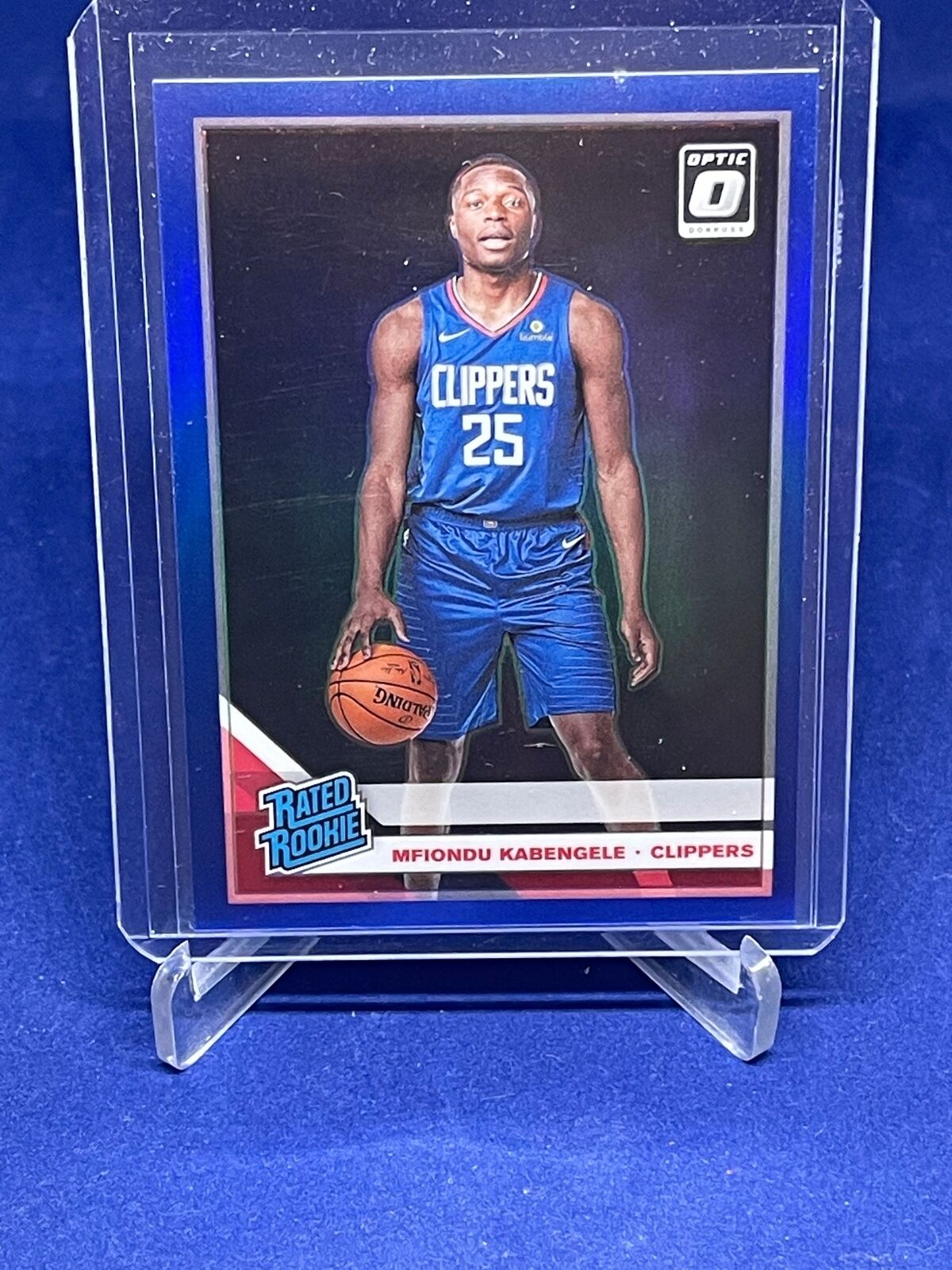 MFIONDU KABENGELE 2019-20 DONRUSS OPTIC RATED ROOKIE BLUE HOLO RC #D 20/59