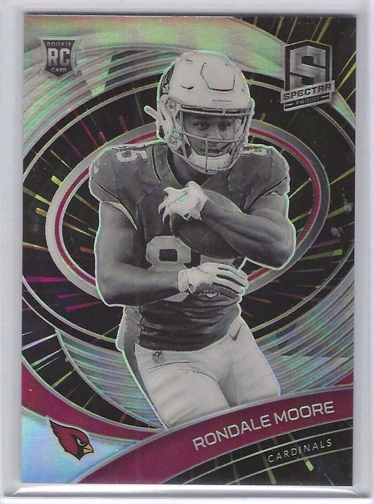 RONDALE MOORE 2021 PANINI SPECTRA SILVER PRIZM VARIATION ROOKIE RC #D 49/75