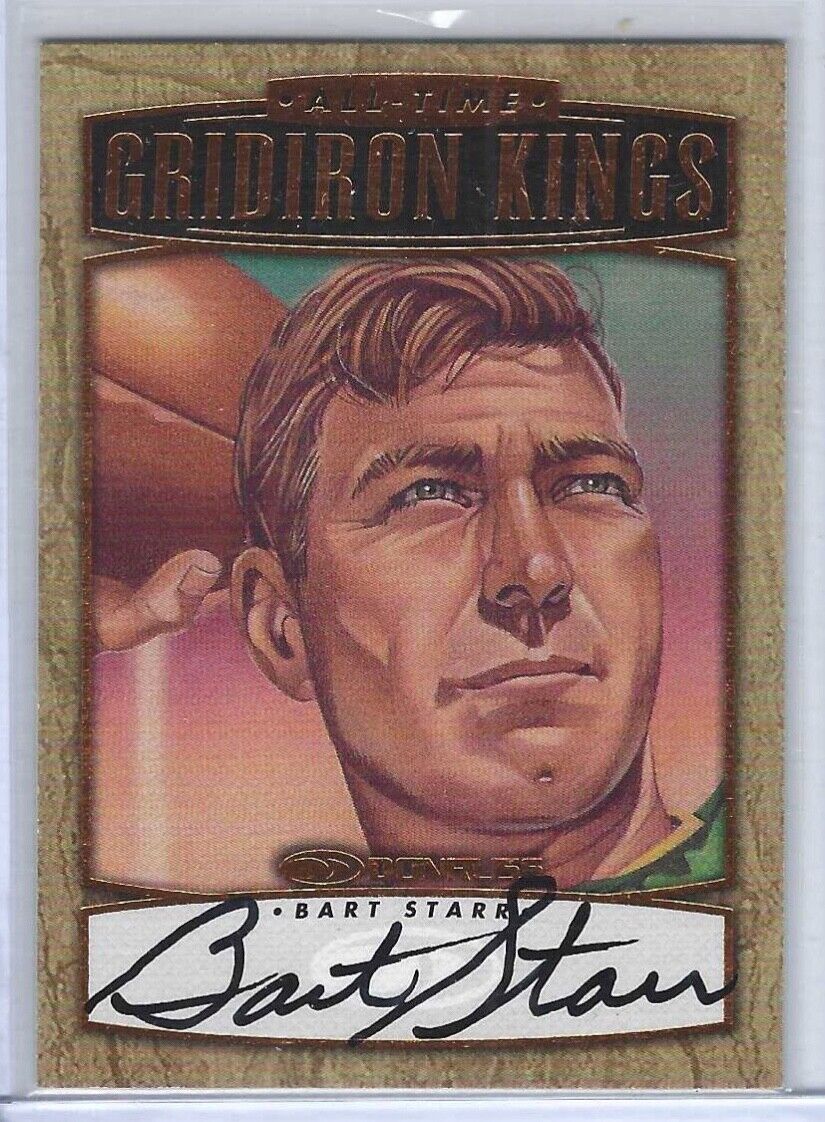 BART STARR 1999 DONRUSS GRIDIRON KINGS ON CARD AUTO #D 0409/1000