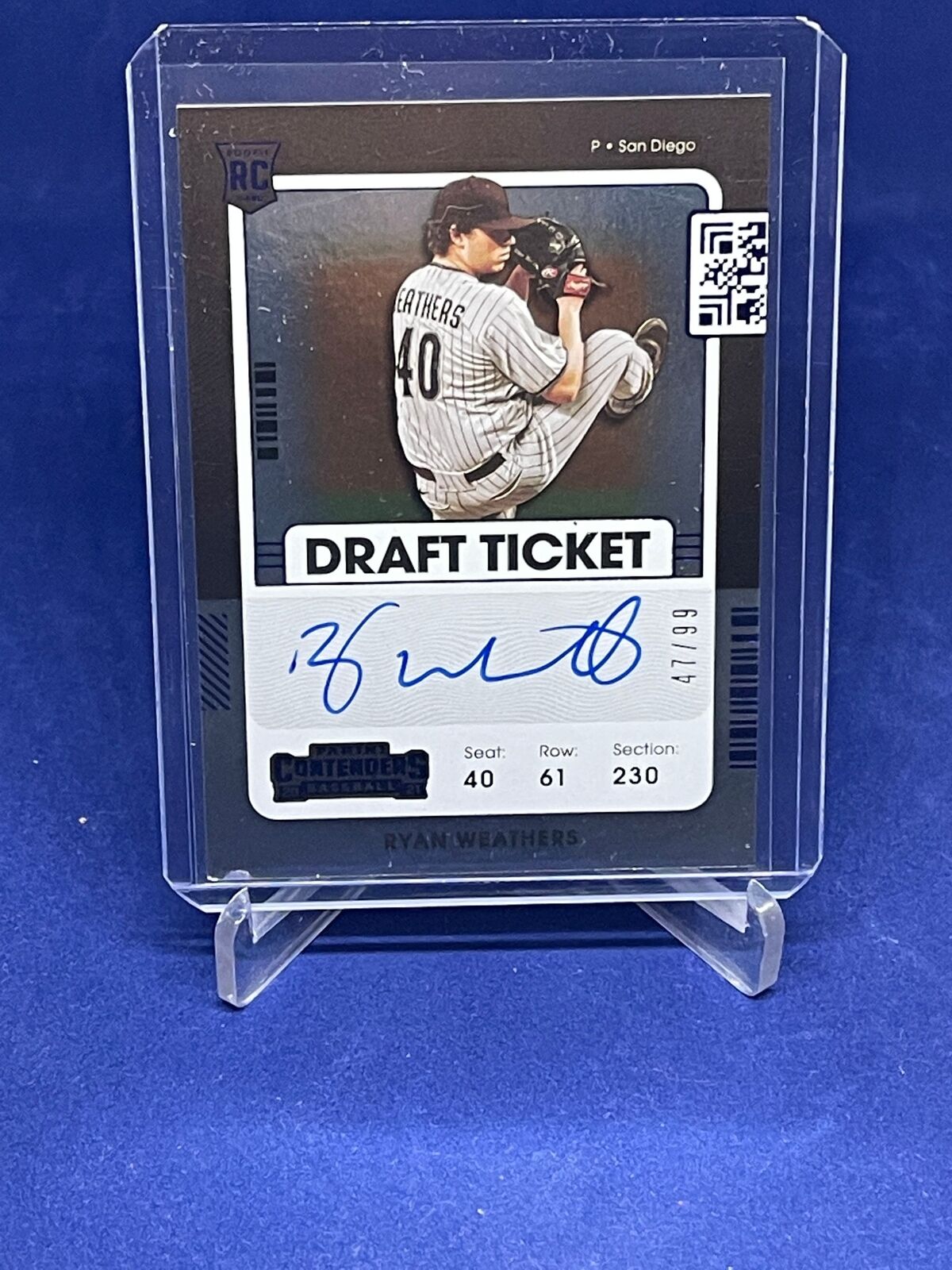 RYAN WEATHERS 2021 PANINI CONTENDERS DRAFT TICKET AUTO RC #D 47/99