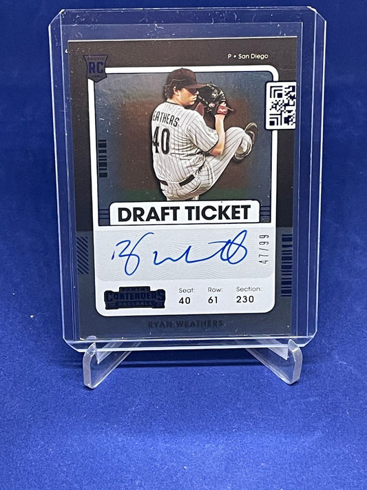 RYAN WEATHERS 2021 PANINI CONTENDERS DRAFT TICKET AUTO RC #D 47/99