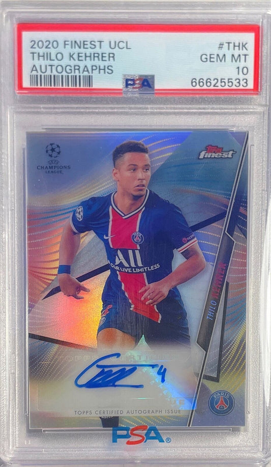 THILO KEHRER 2020-21 TOPPS FINEST UCL AUTO REFRACTOR PSA 10 GEM MINT POP 1/1