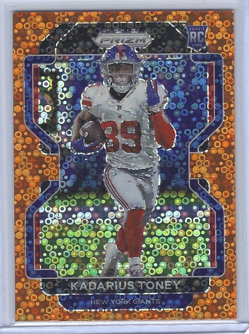 KADARIUS TONEY 2021 PANINI PRIZM ORANGE DISCO PRIZM ROOKIE RC #342