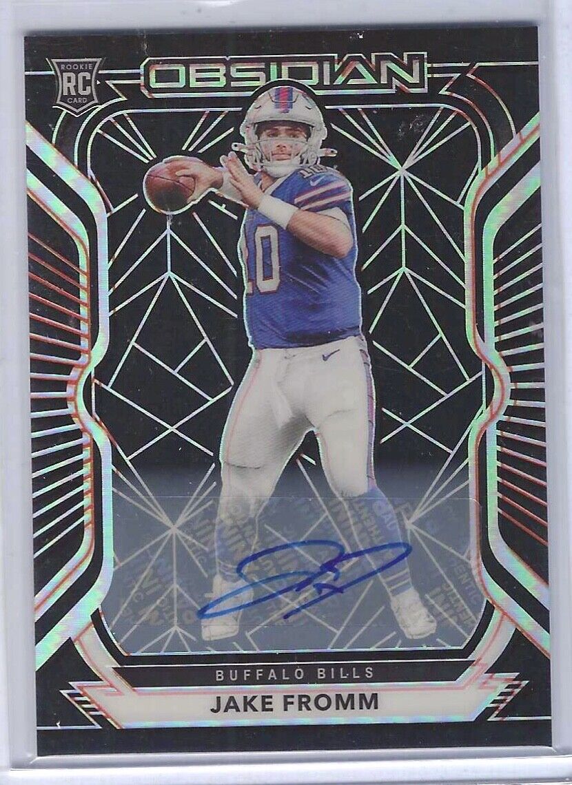 JAKE FROMM 2020 PANINI OBSIDIAN ELECTRIC ETCH ORANGE ROOKIE AUTO RC #D 24/75
