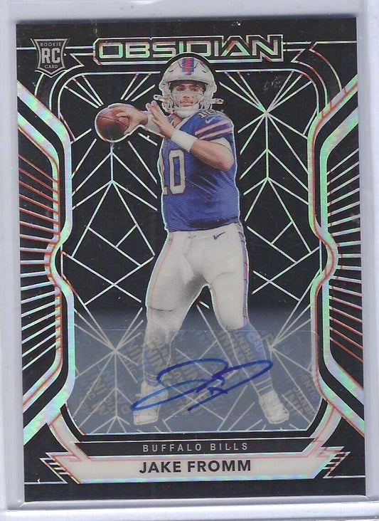 JAKE FROMM 2020 PANINI OBSIDIAN ELECTRIC ETCH ORANGE ROOKIE AUTO RC #D 24/75