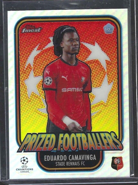 EDUARDO CAMAVINGA 2020-21 TOPPS FINEST SILVER PRIZED FOOTBALLERS REFRACTOR RC