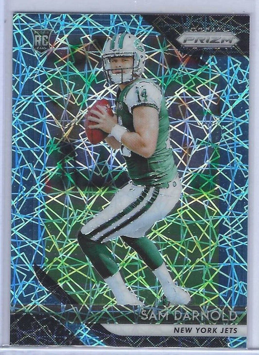 SAM DARNOLD 2018 PANINI PRIZM BLUE LAZER PRIZM RC #203