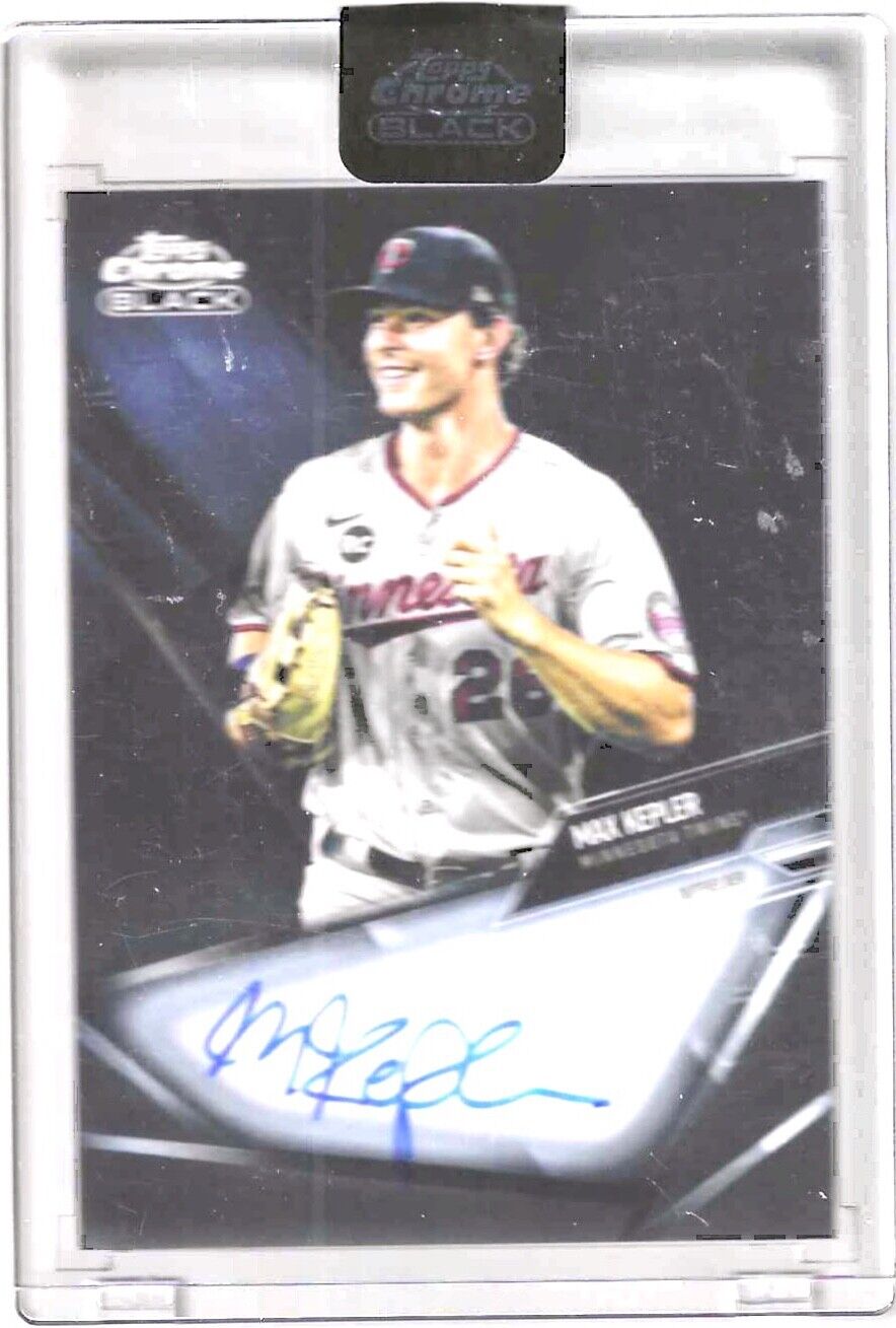 MAX KEPLER 2021 TOPPPS CHROME BLACK ENCASED ON CARD AUTO #CBA-MK