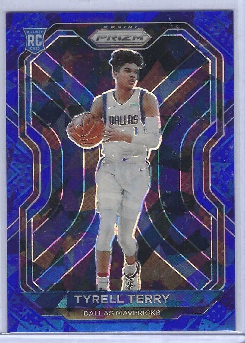 TYRELL TERRY 2020-21 PANINI PRIZM BLUE CRACKED ICE PRIZM RC #D 043/125
