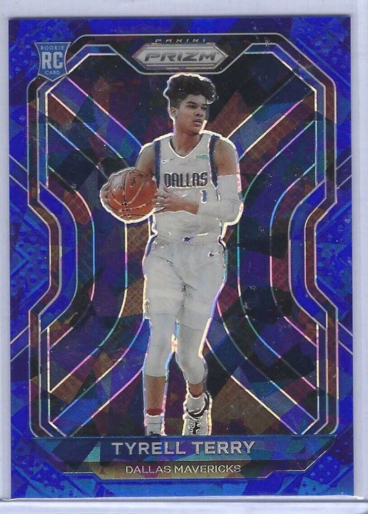TYRELL TERRY 2020-21 PANINI PRIZM BLUE CRACKED ICE PRIZM RC #D 043/125