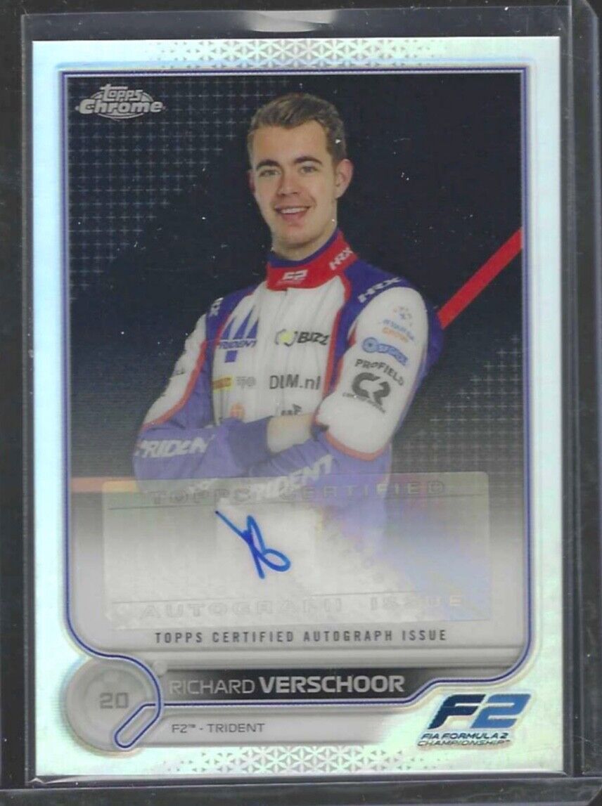 RICHARD VERSCHOOR 2022 TOPPS CHROME F1 PORTRAIT REFRACTOR AUTO #CAC-RV