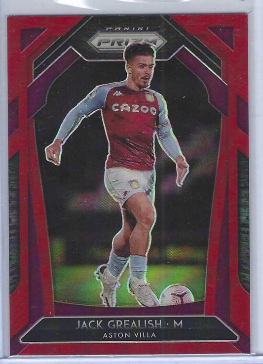 JACK GREALISH 2020-21 PANINI PRIZM EPL RED PRIZM #D 146/149