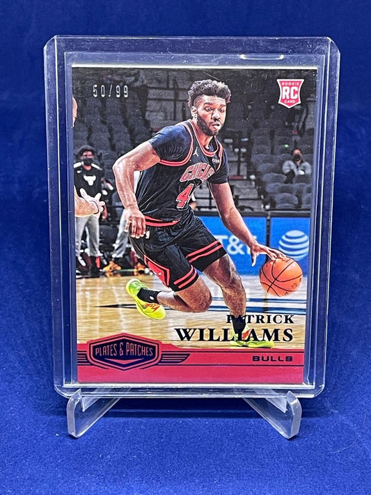 PATRICK WILLIAMS 2020-21 PANINI CHRONICLES PLATES AND PATCHES BLUE RC #D 50/99