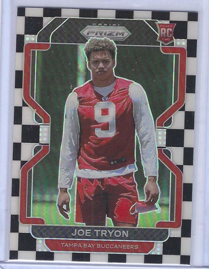 JOE TRYON 2021 PANINI PRIZM RED AND WHITE CHECKERBOARD PRIZM ROOKIE SP RC #381
