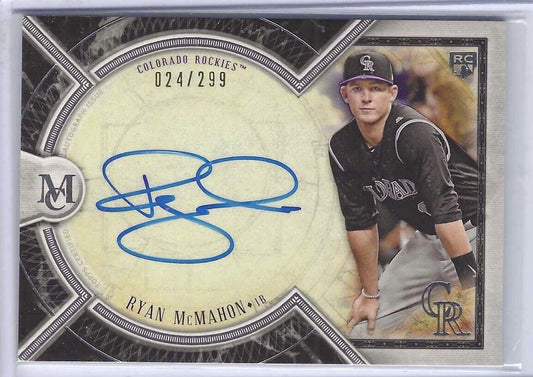 RYAN MCMAHON 2018 TOPPS MUSEUM COLLECTION ARCHIVAL ROOKIE AUTO RC #D 024/299