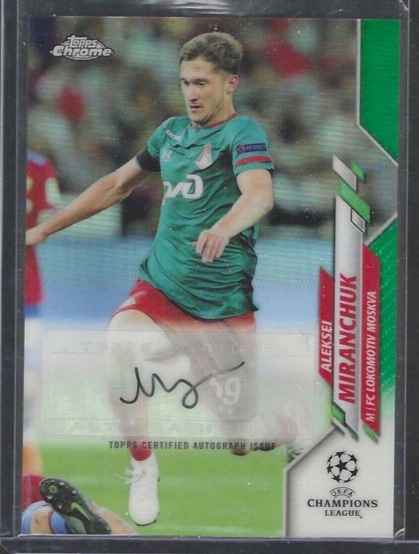 ALEKSEI MIRANCHUK 2019-20 TOPPS CHROME UEFA GREEN REFRACTOR AUTO #D 25/99