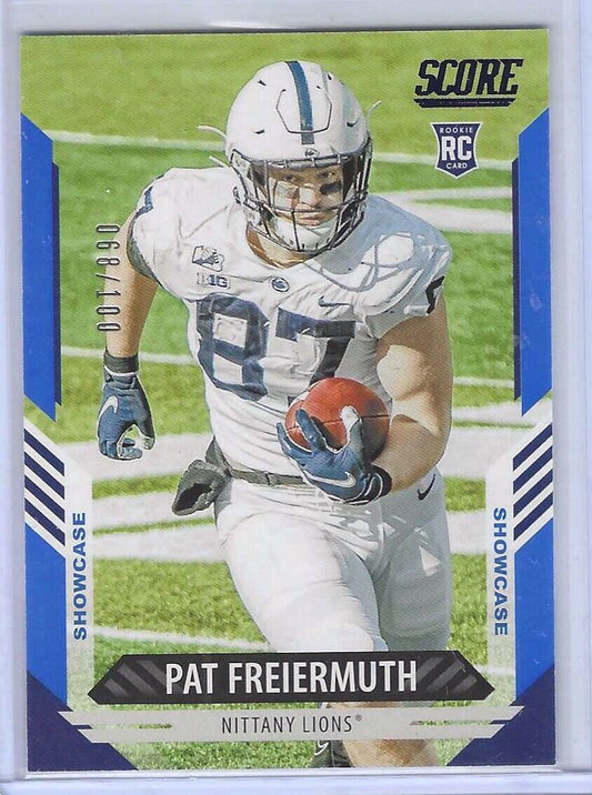 PAT FREIERMUTH 2021 PANINI SCORE BLUE SHOWCASE ROOKIE RC #D 068/100