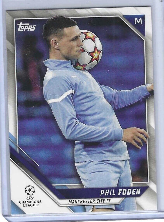 PHIL FODEN 2021-22 TOPPS UEFA CHAMPIONS LEAGUE SP VARIATION SHORT PRINT #76