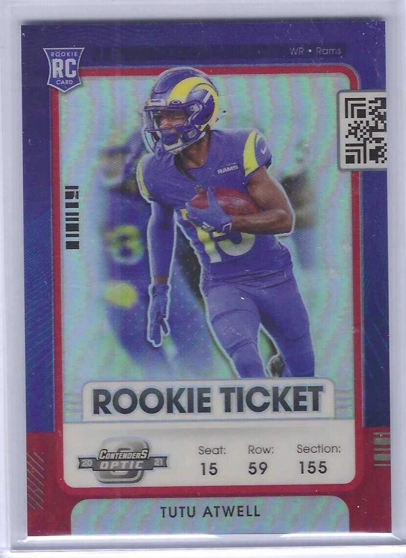 TUTU ATWELL 2021 PANINI OPTIC CONTENDERS RED PRIZM HOLO ROOKIE RC #D 026/175