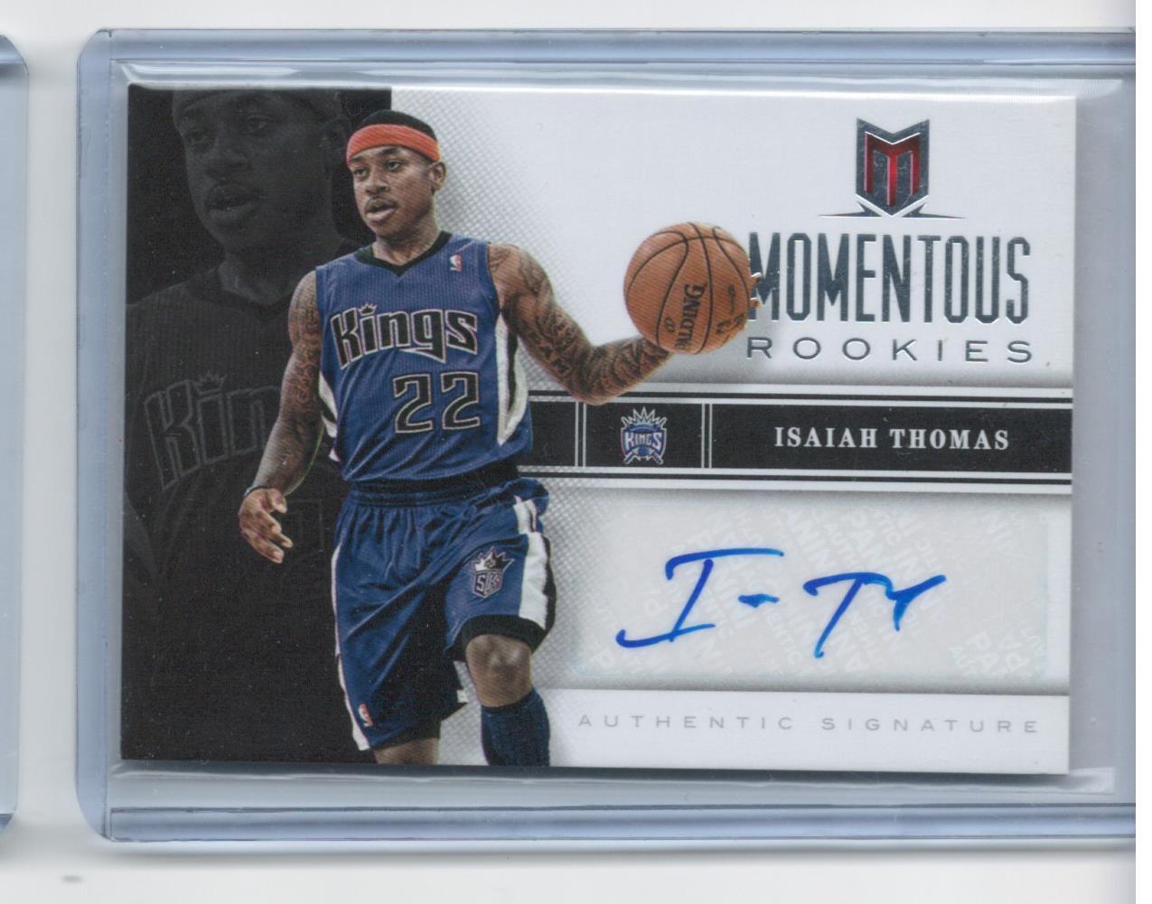 ISAIAH THOMAS 2012-13 PANINI MOMENTUM MOMENTUOUS ROOKIES AUTO RC #77