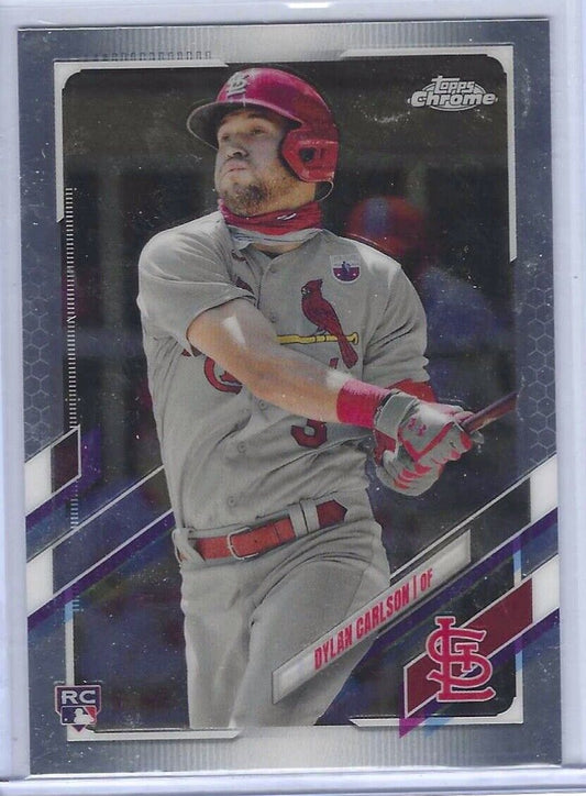 DYLAN CARLSON 2021 TOPPS CHROME BASE TRUE ROOKIE RC #140