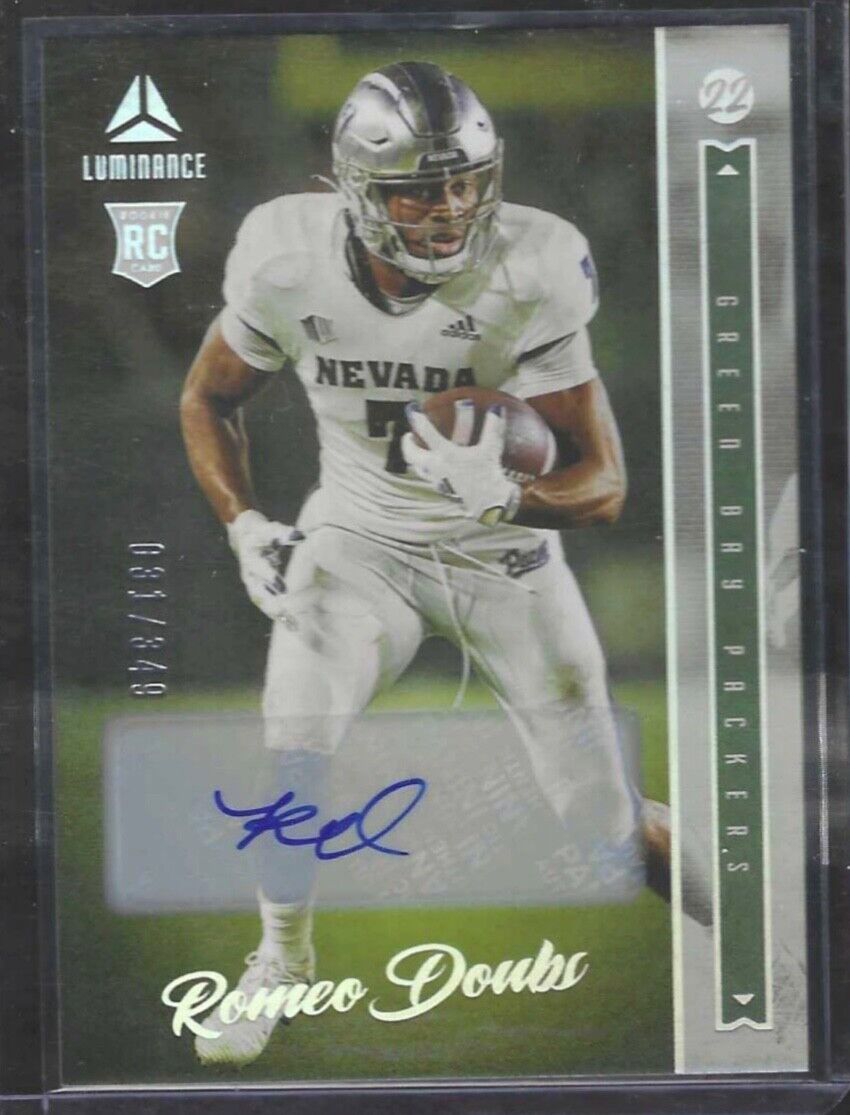 ROMEO DOUBS 2022 PANINI LUMINANCE SILVER FOIL ROOKIE AUTO RC #D 031/349