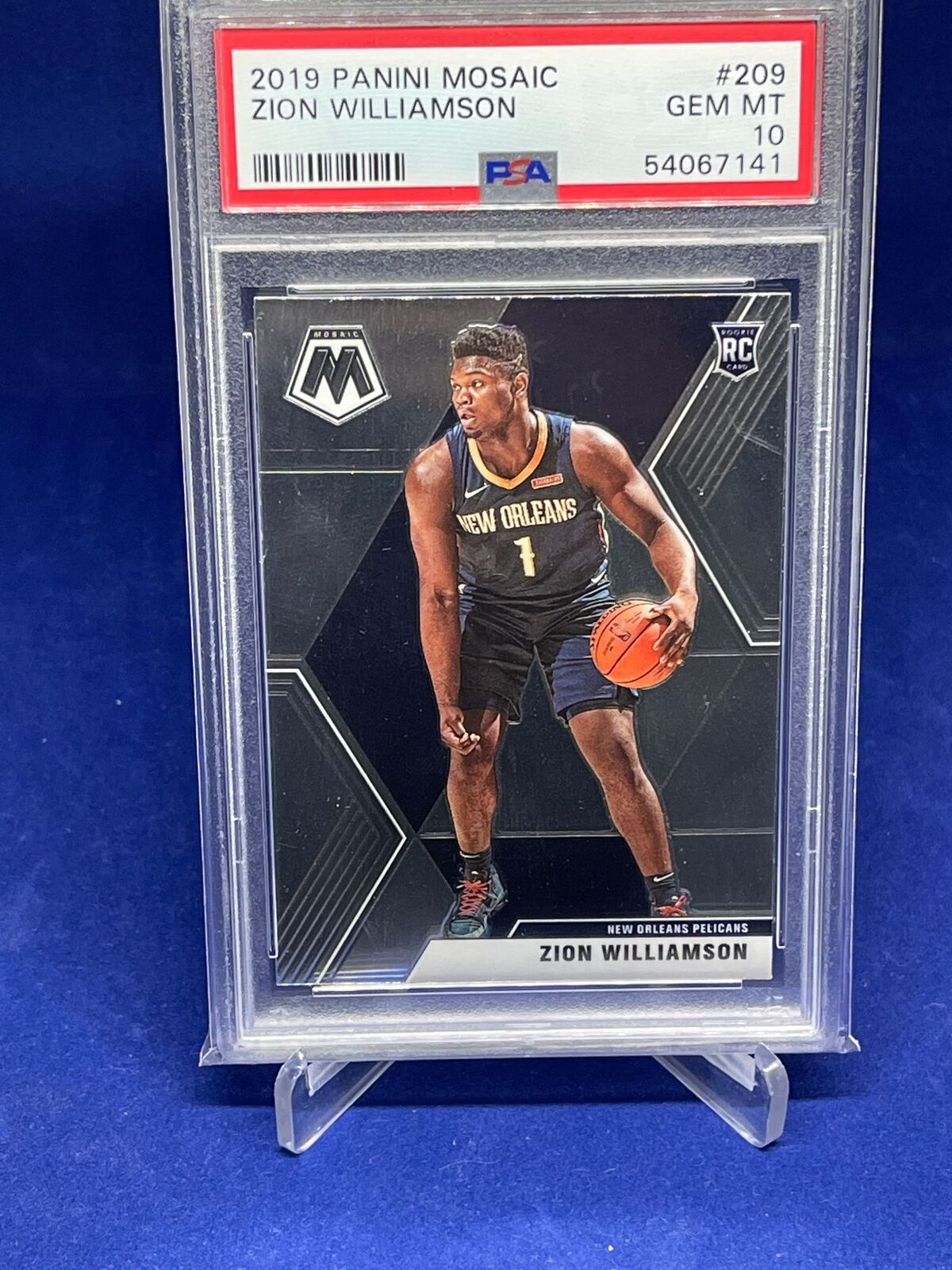 ZION WILLIAMSON 2019-20 PANINI MOSAIC ROOKIE RC #209 PSA 10 GEM MINT