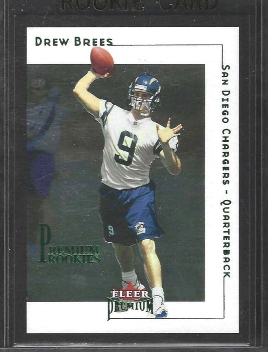 DREW BREES 2001 FLEER PREMIUM GREEN FOIL ROOKIE RC #D 1331/2001