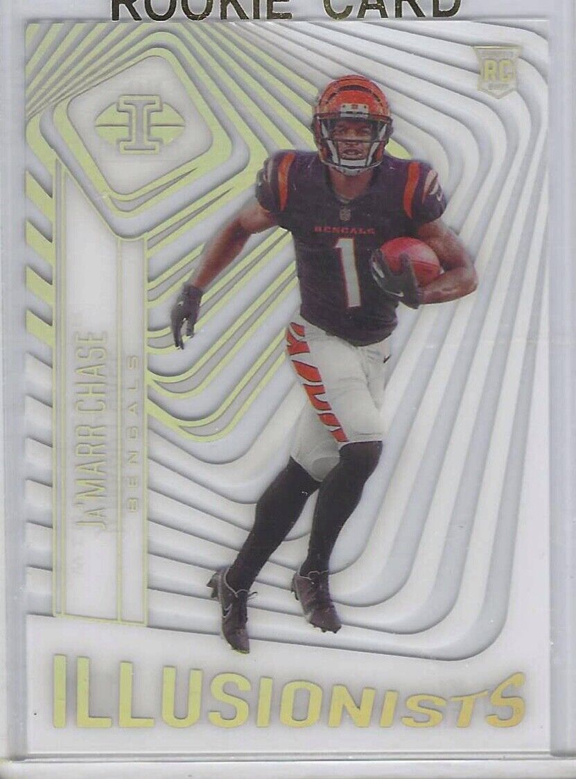 JA'MARR CHASE 2021 PANINI ILLUSIONS ILLUSIONISTS ACETATE RC #ILL-16