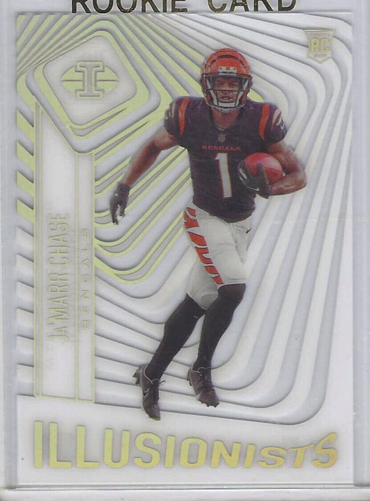 JA'MARR CHASE 2021 PANINI ILLUSIONS ILLUSIONISTS ACETATE RC #ILL-16