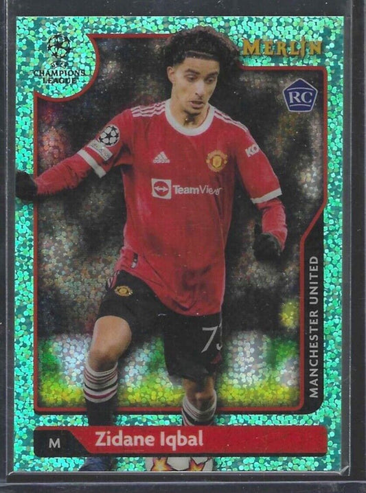 ZIDANE IQBAL 2021-22 TOPPS MERLIN AQUA SPECKLE REFRACTOR ROOKIE RC #D 119/199