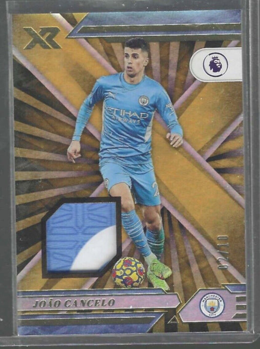 JOAO CANCELO 2021-22 PANINI CHRONICLES EPL MAN CITY XR GOLD PATCH #D 02/10
