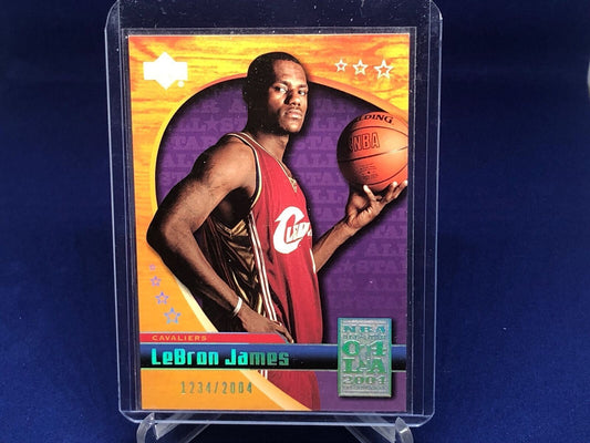 LEBRON JAMES 2003-2004 UPPER DECK ALLSTAR WEEKEND LA RC ROOKIE #D 1234/2004