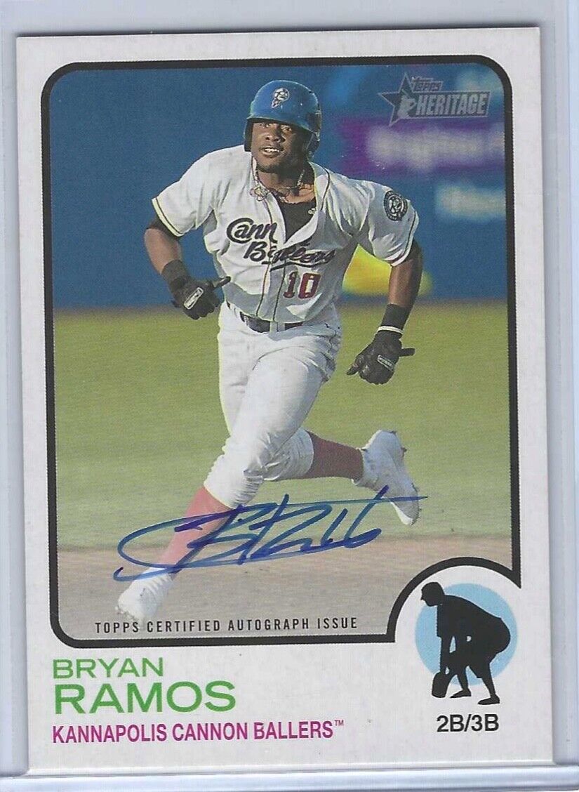 BRYAN RAMOS 2022 TOPPS HERITAGE MINOR LEAGUE PROSPECT REAL ONE AUTO #ROA-BR