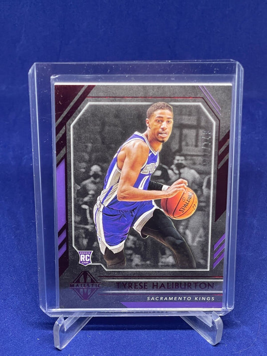 TYRESE HALIBURTON 2020-21 PANINI CHRONICLES MAJESTIC RED ROOKIE RC #D 111/149