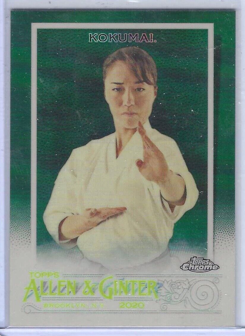 SAKURA KOKUMAI 2020 TOPPS CHROME ALLEN AND GINTER GREEN REFRACTOR #D 81/99