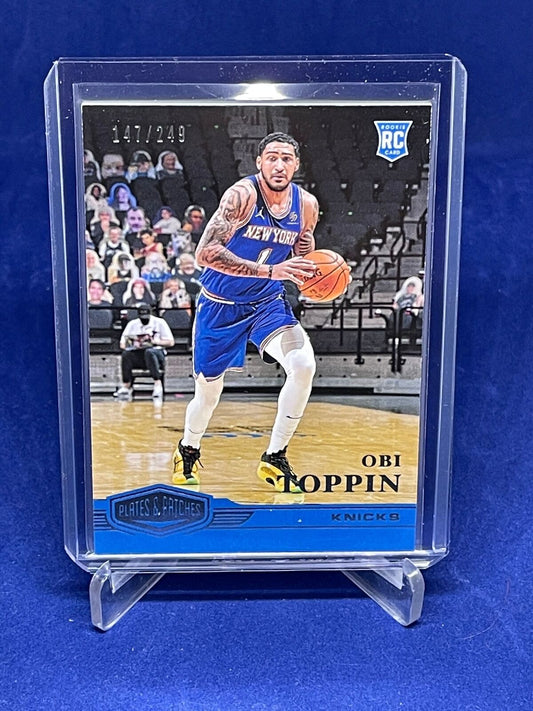 OBI TOPPIN 2020-21 PANINI CHRONICLES PLATES AND PATCHES RC #D 147/249