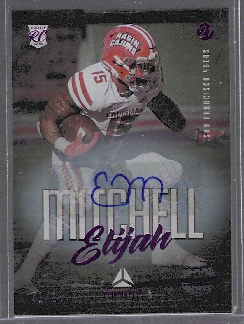 ELIJAH MITCHELL 2021 PANINI LUMINANCE PINK FOIL ROOKIE AUTO RC #D 01/10