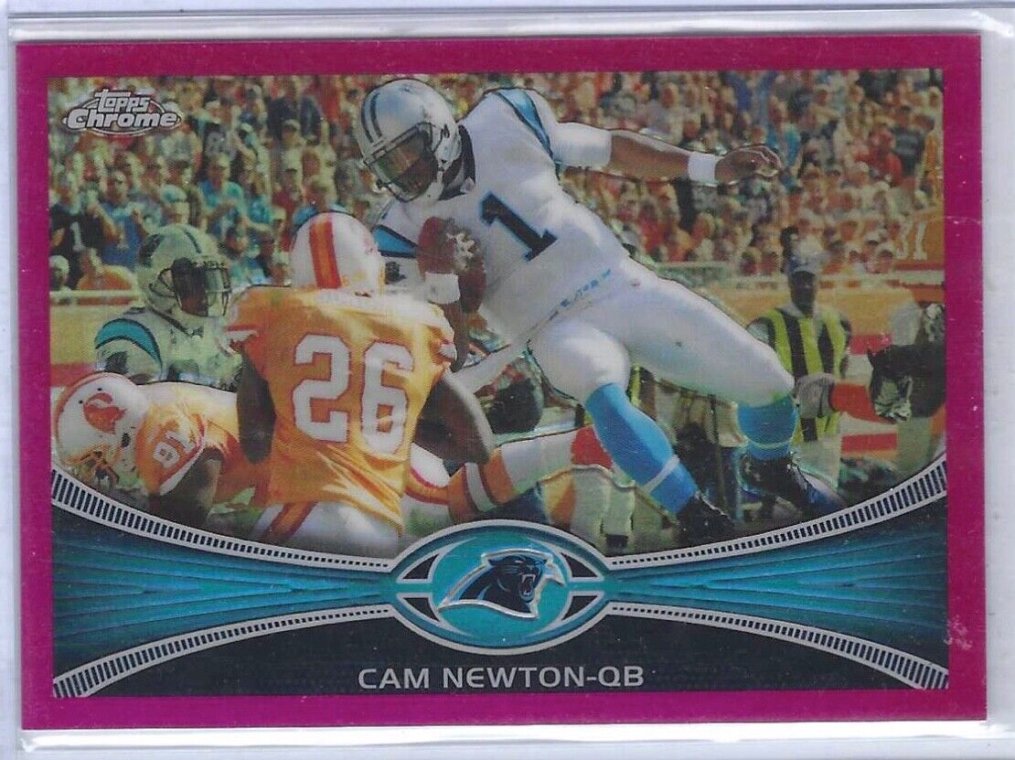 CAM NEWTON 2012 TOPPS CHROME PINK REFRACTOR #D 085/399
