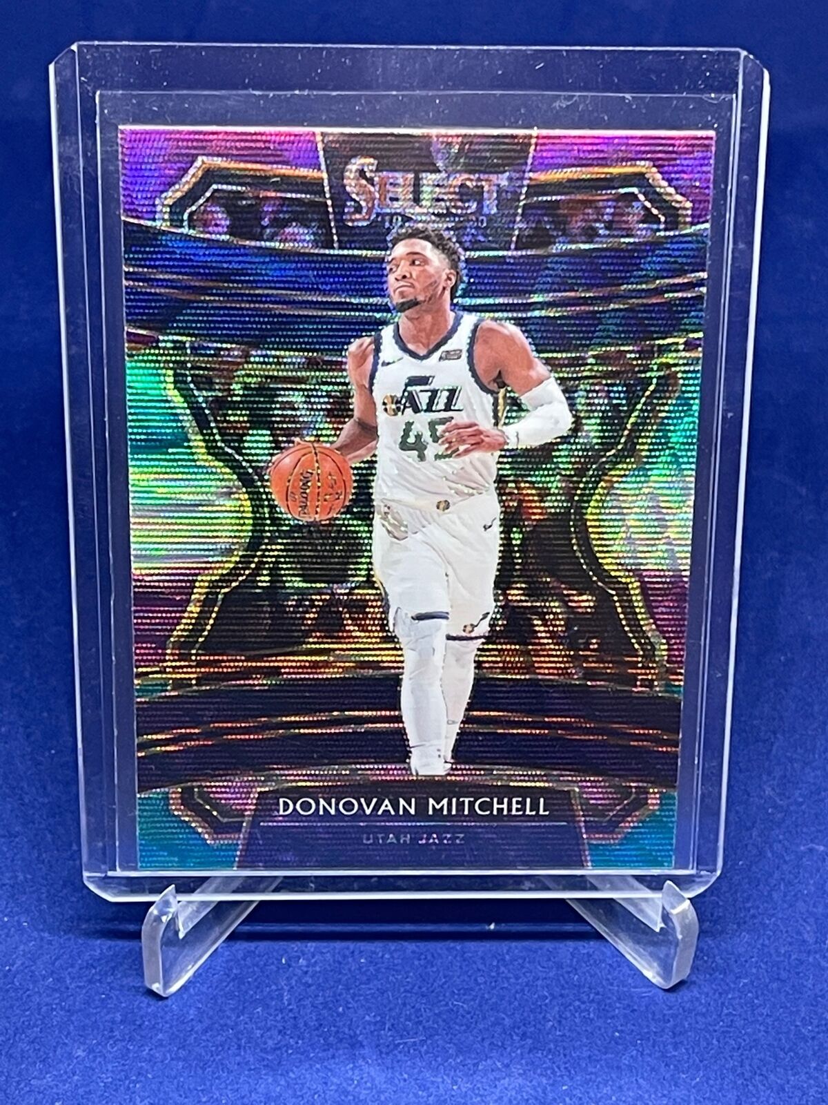 DONOVAN MITCHELL 2019-20 PANINI SELECT CONCOURSE TRI COLOR WAVE PRIZM #90