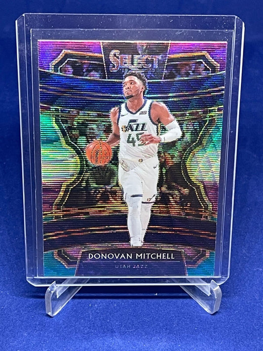 DONOVAN MITCHELL 2019-20 PANINI SELECT CONCOURSE TRI COLOR WAVE PRIZM #90