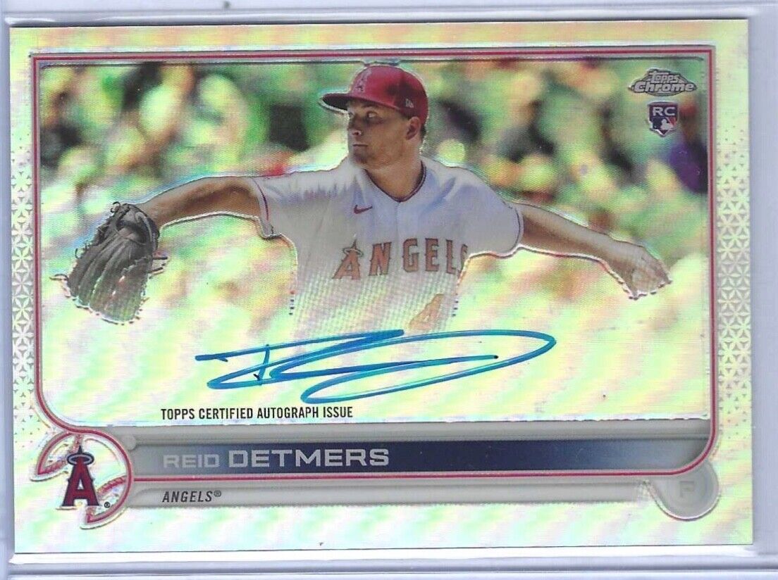 REID DETMERS 2022 TOPPS CHROME REFRACTOR ROOKIE ON CARD AUTO RC #D 397/499